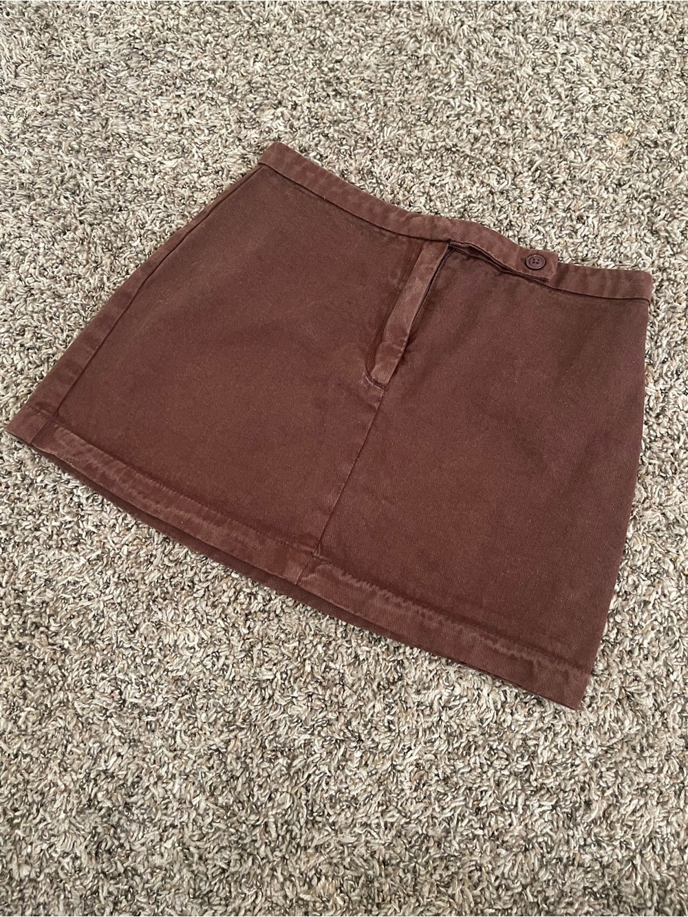 John Galt Brandy Melville Brown Denim Mini Skirt Size S Small Cotton Mid Rise - Picture 8 of 12